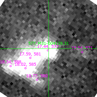 M31-004129.31 in filter B on MJD  58312.370