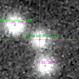 M31-004207.22 in filter B on MJD  57285.240