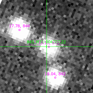M31-004207.22 in filter B on MJD  57963.370
