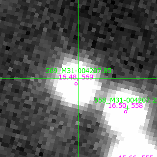 M31-004207.85 in filter R on MJD  57285.240