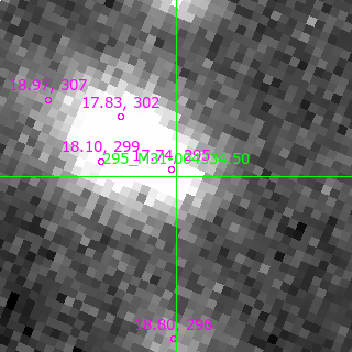 M31-004334.50 in filter B on MJD  58043.050