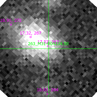 M31-004334.50 in filter B on MJD  58420.010