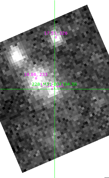 M31-004334.50 in filter I on MJD  60555.160