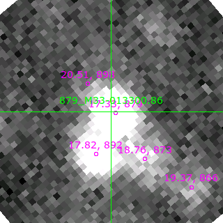 M33-013300.86 in filter R on MJD  58695.390
