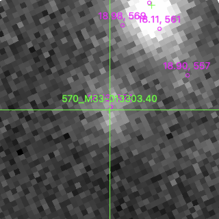 M33-013303.40 in filter B on MJD  59849.190