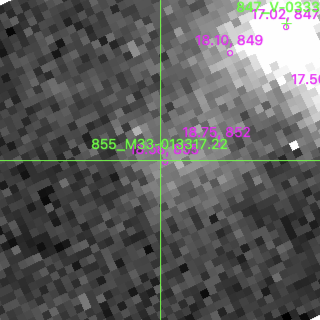 M33-013317.22 in filter B on MJD  59849.180