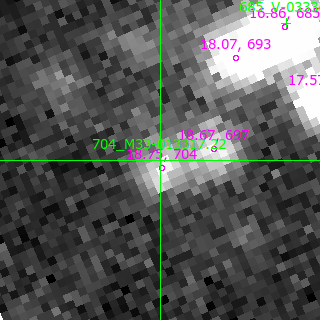 M33-013317.22 in filter B on MJD  60342.110