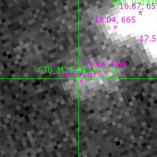 M33-013317.22 in filter B on MJD  60612.160