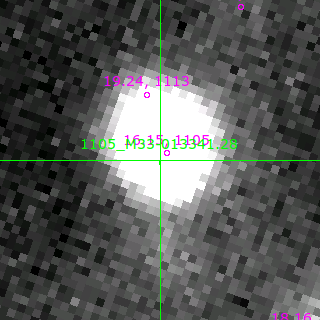 M33-013341.28 in filter B on MJD  57634.410