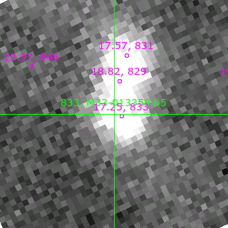 M33-013358.05 in filter B on MJD  59854.200