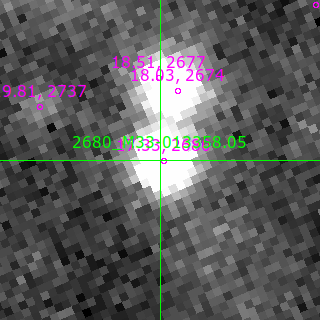 M33-013358.05 in filter B on MJD  60556.270