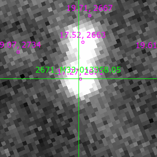 M33-013358.05 in filter B on MJD  60612.150