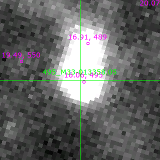 M33-013358.05 in filter R on MJD  57335.180