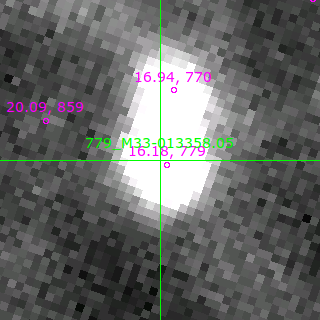 M33-013358.05 in filter R on MJD  57634.340