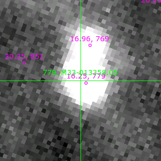 M33-013358.05 in filter R on MJD  57687.130