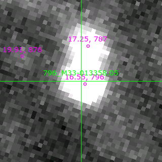 M33-013358.05 in filter V on MJD  57634.340