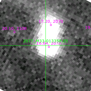 M33-013358.05 in filter V on MJD  58103.160