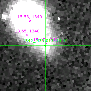 M33-013416.44 in filter B on MJD  57310.130