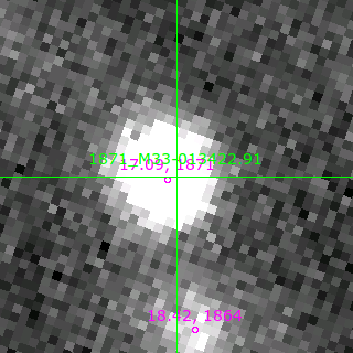 M33-013422.91 in filter B on MJD  57634.340