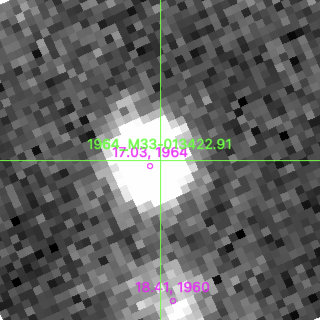 M33-013422.91 in filter B on MJD  60290.140