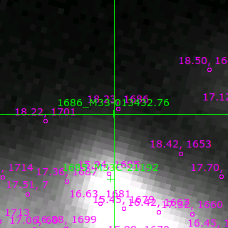 M33-013432.76 in filter B on MJD  57310.130