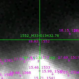 M33-013432.76 in filter B on MJD  57401.100