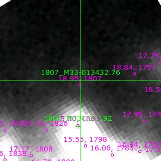 M33-013432.76 in filter B on MJD  59081.300