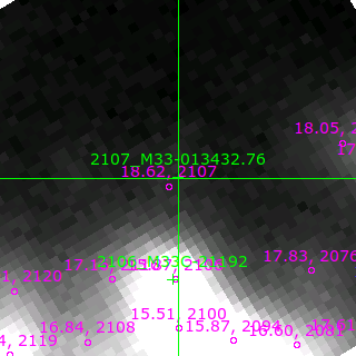 M33-013432.76 in filter B on MJD  59082.350