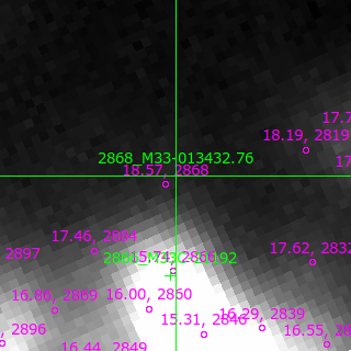 M33-013432.76 in filter B on MJD  60290.140