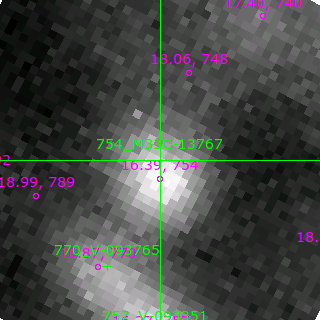 M33C-13767 in filter B on MJD  58073.190