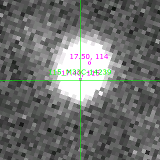 M33C-14239 in filter B on MJD  57634.380
