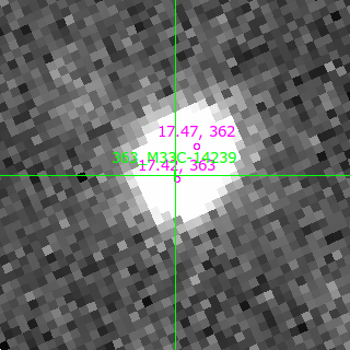 M33C-14239 in filter B on MJD  60290.190