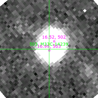 M33C-14239 in filter R on MJD  58695.390