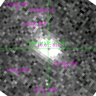 M33C-15731 in filter V on MJD  58342.400