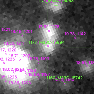 M33C-15894 in filter B on MJD  60342.100