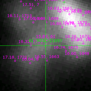 M33C-21057 in filter B on MJD  57310.130