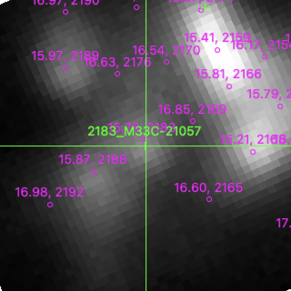 M33C-21057 in filter B on MJD  60290.140
