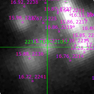 M33C-21057 in filter B on MJD  60564.220