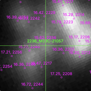 M33C-21057 in filter V on MJD  59849.190
