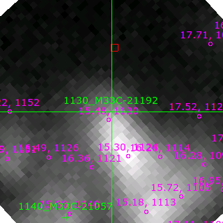 M33C-21192 in filter V on MJD  58672.390