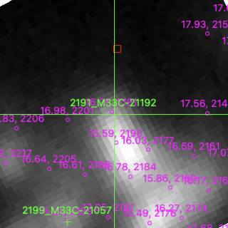M33C-21192 in filter V on MJD  59794.340