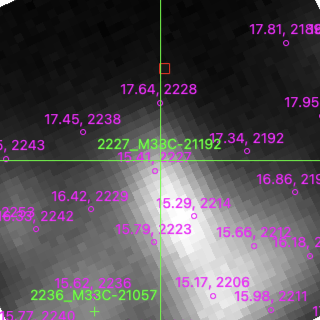 M33C-21192 in filter V on MJD  59849.190