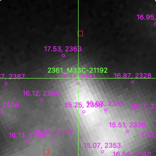 M33C-21192 in filter V on MJD  59879.120
