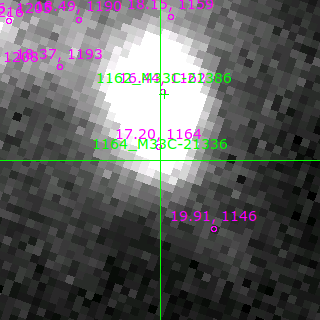 M33C-21336 in filter B on MJD  57634.340