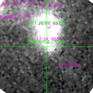 M33C-21336 in filter B on MJD  58342.360