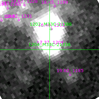 M33C-21336 in filter B on MJD  59227.080