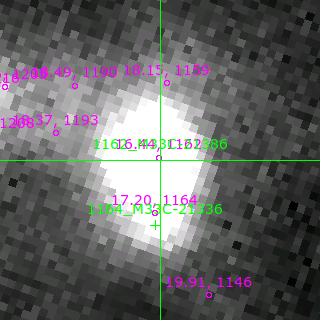 M33C-21386 in filter B on MJD  57634.340