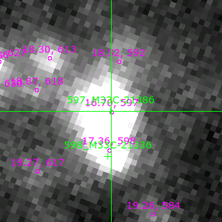M33C-21386 in filter V on MJD  57638.350