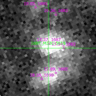 M33C-5916 in filter R on MJD  60292.210
