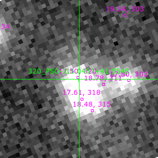 PSO-J11.0457+41.5548 in filter B on MJD  60555.130